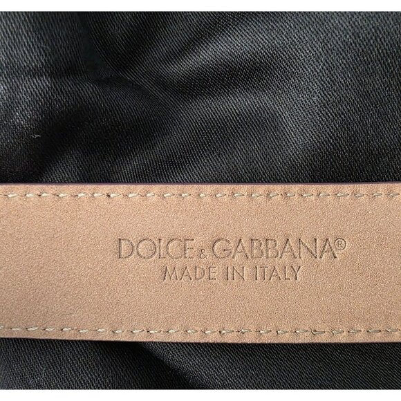 Dolce & Gabbana Devotion Heart Pearl Buckle Leather Belt Pink 75/30 Italy main image 13